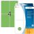 Vielzwecketiketten 52 x 82 mm, 128 Etiketten, grün, permanent haftend, für Handbeschriftung , Packung à 32 Blatt