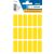 Vielzwecketiketten 12 x 34 mm, 90 Etiketten, gelb, permanent haftend, für Handbeschriftung, Packung à 5 Blatt