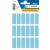 Vielzwecketiketten 12 x 34 mm, 90 Etiketten, blau, permanent haftend, für Handbeschriftung, Packung à 5 Blatt