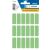 Vielzwecketiketten 12 x 34 mm, 90 Etiketten, grün, permanent haftend, für Handbeschriftung, Packung à 5 Blatt