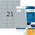 Silberfarbene Folien-Etiketten 63,5 x 38,1 mm, 525 Etiketten, glänzend, wetterfest, Packung à 25 Blatt