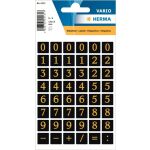 Zahlen 13x13 mm, 96 Etiketten, Aufdruck: 1-160, Folie,...