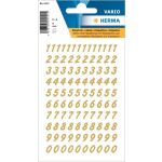 Zahlen 8 mm, 208 Etiketten, Aufdruck: 0-9, Folie, gold,...