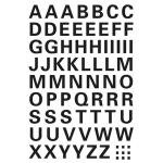Buchstaben 10 mm, 74 Etiketten, Aufdruck: A-Z, Folie,...