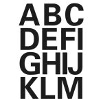 Buchstaben 25 mm, 28 Etiketten, Aufdruck: A-Z, Folie,...
