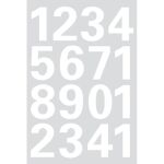 Zahlen 25 mm, 16 Etiketten, Aufdruck: 0-9, Folie,...