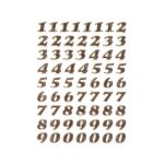 Zahlen 8 mm, 64 Etiketten, Aufdruck: 0-9, Prismaticfolie,...