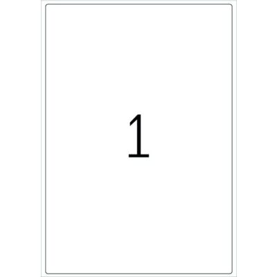 PREMIUM Adressetiketten 199,6 x 289,1 mm, 100 Etiketten, weiß, matt, permanent haftend, Blattformat: DIN A4, Packung à 100 Blatt