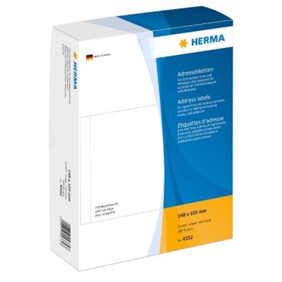Adressetiketten für Schreibmaschinen 148 x 105 mm, 500 Etiketten, einzeln