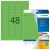 Farbige Etiketten 45,7 x 21,2 mm, 960 Etiketten, grün, ablösbar, Packung à 20 Blatt