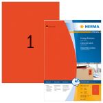 Farbige Etiketten 210 x 297 mm, 100 Etiketten, rot,...