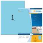 Farbige Etiketten 210 x 297 mm, 100 Etiketten, blau,...
