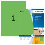 Farbige Etiketten 210 x 297 mm, 100 Etiketten, grün,...