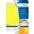 Farbige Etiketten 70 x 37 mm, 480 Etiketten, gelb, ablösbar, Packung à 20 Blatt