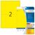 Farbige Etiketten 199,6 x 143,5 mm, 40 Etiketten, gelb, ablösbar, Packung à 20 Blatt