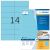 Farbige Etiketten 105 x 42,3 mm, 1.400 Etiketten, blau, permanenthaftend, Packung à 100 Blatt