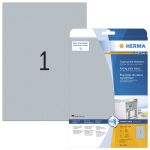 Typenschild-Etiketten 210 x 297 mm, 10 Etiketten, silber,...