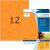 Neonetiketten Ø 60 mm, 240 Etiketten, leuchtorange, rund, 12 Stück/Blatt, Packung à 20 Blatt