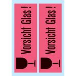Hinweisetiketten "Vorsicht Glas" 39 x 118 mm,...