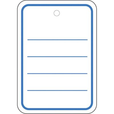 Stückwarenanhänger 42 x 60 mm, neutral, gelocht, ohne Faden, 1.000 Etiketten à Packung