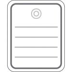 Stückwarenanhänger 40 x 50 mm, neutral, mit...