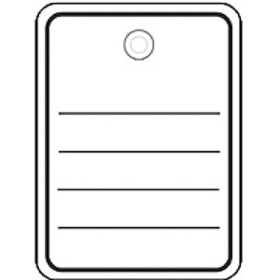 Stückwarenanhänger 40 x 50 mm, neutral, mit Öse/Faden/Splint, 1.000 Etiketten à Packung
