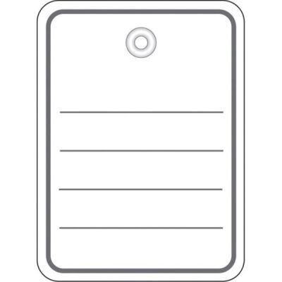 Stückwarenanhänger 48 x 65 mm, neutral, mit Öse, 1.000 Etiketten à Packung