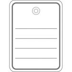 Stückwarenanhänger 48 x 65 mm, neutral, mit...