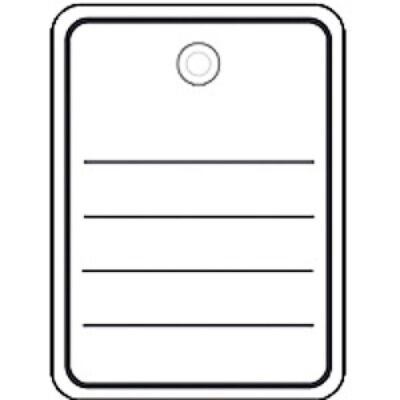 Stückwarenanhänger 48 x 65 mm, neutral, mit Öse/Faden, 1.000 Etiketten à Packung