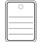 Stückwarenanhänger 48 x 65 mm, neutral, mit...