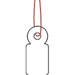 Hängeetiketten 10 x 22 mm, mit Faden rot, 1.000...