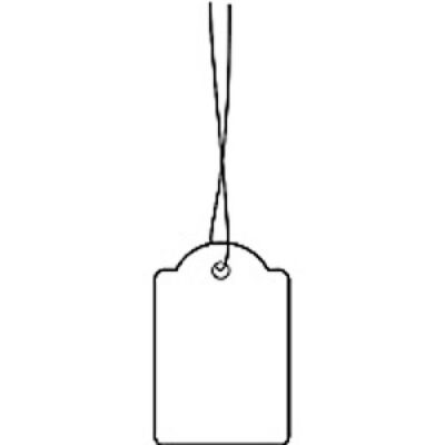 Hängeetiketten 25 x 38 mm, mit Faden weiß, 1.000 Etiketten à Packung