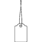 Hängeetiketten 15 x 24 mm, mit Faden weiß,...