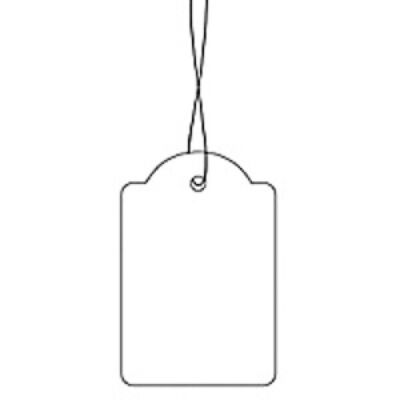 Hängeetiketten 18 x 28 mm, mit Faden weiß, 1.000 Etiketten à Packung
