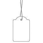 Hängeetiketten 18 x 28 mm, mit Faden weiß,...