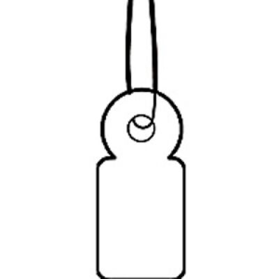 Hängeetiketten 10 x 22 mm, mit Faden weiß, 1.000 Etiketten à Packung