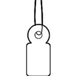 Hängeetiketten 10 x 22 mm, mit Faden weiß,...