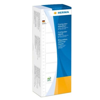 Computeretiketten endlos 68,58 x 35,7 mm, 4.000 Etiketten, weiß, 1- bahnig, permanent haftend