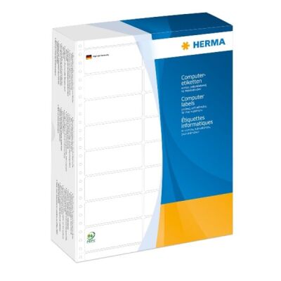 Computeretiketten endlos 210,82 x 150,0 mm, 1.000 Etiketten, weiß, 1- bahnig, perforiert, permanent haftend
