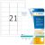 Adressetiketten 63,5 x 38,1 mm, 525 Etiketten, transparent, matt, wetterfest, permanent haftend, Blattformat: DIN A4, Packung à 25 Blatt