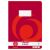 Schulheft, A4, 16 Blatt, 80 g, Lineatur 22, kariert, Motiv Wirbel rot