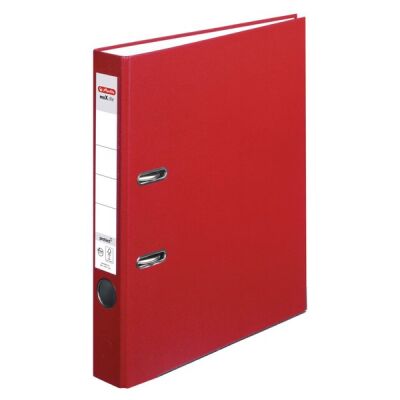 Ordner maX.file protect, 50mm, PP-Color A4, vollfarbig rot, Kantenschutz, standfest, Einsteckrückenschild, Griffloch