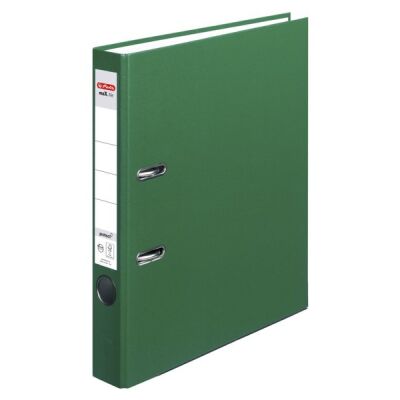 Ordner maX.file protect, 50mm, PP-Color A4, vollfarbig grün, Kantenschutz, standfest, Einsteckrückenschild, Griffloch