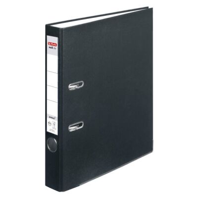 Ordner maX.file protect, 50mm, PP-Color A4, vollfarbig schwarz, Kantenschutz, standfest, Einsteckrückenschild, Griffloch