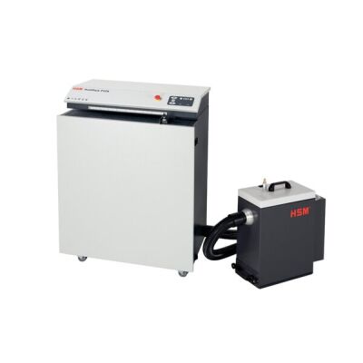 Verpackungspolstermaschine ProfiPack P425, mit Adaptionsansatz für Absaugung (Entstauber optional bestellbar), mobil mit Lenkrollen, Schnittleistung: 3 Lagen, Schnittgeschwindigkeit: 200 mm/Sek.