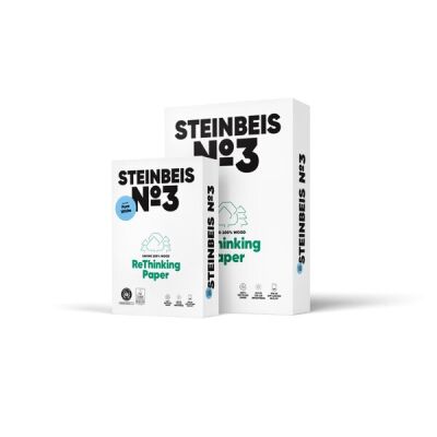 Steinbeis No. 3 Recycling Kopierpapier, DIN A3, 80 g/qm, weiß, Weißegrad: 110 CIE, Packung à 500 Blatt