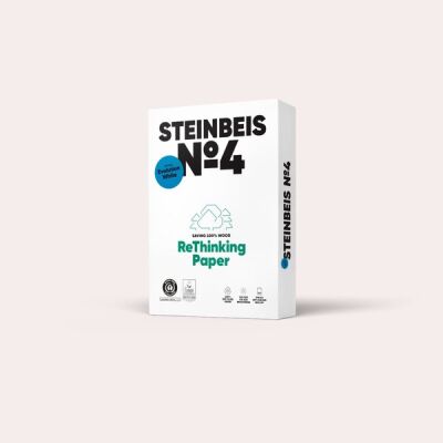 Steinbeis No. 4 Recycling-Kopierpapier, DIN A3, 80 g/qm, weiß, Weißegrad: 135 CIE, Packung à 500 Blatt