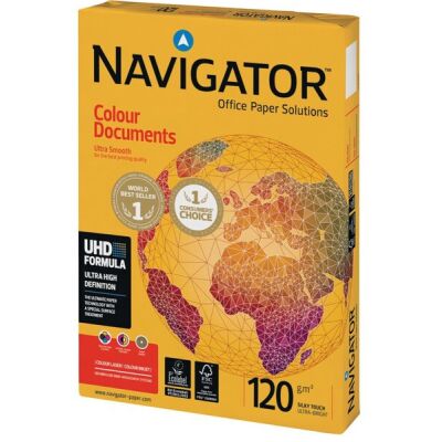 Navigator Colour Documents Kopierpapier, DIN A4, 120g/qm, weiß, Weißegrad: 169 CIE, Packung à 250 Blatt