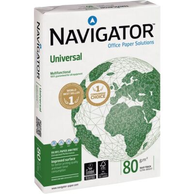 Navigator Universal Kopierpapier, DIN A3, 80g/qm, weiß, Weißegrad: 169 CIE, Packung à 500 Blatt