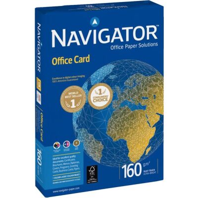 Navigator Office Card Kopierpapier, DIN A4, 160g/qm, weiß, Weißegrad: 169 CIE, Packung à 250 Blatt